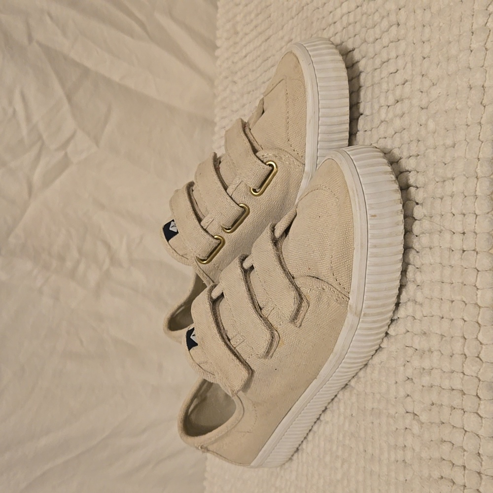 Sperry Topsider Crest Creeper Loop Sneakers Women Size 10, Cream